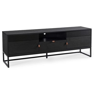 ТВ Тумба MEBEL ELITE GARDA 160 Чорний жива фотографія