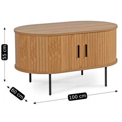 Журнальный столик MEBEL ELITE HEATHER Дуб реальная фотография