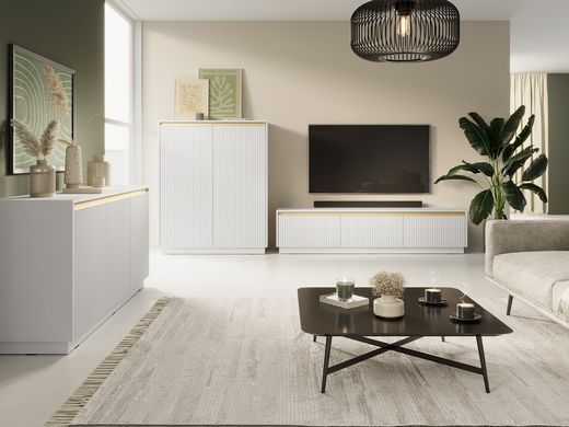 Комод Perfect Home Роял / Royal K104 2-дверний Білий жива фотографія