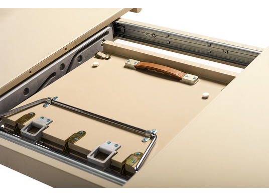Стіл розкладний TML-560 VETRO 120x80 Матовий Капучино жива фотографія