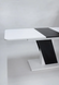 Стіл розкладний CARVELO B/B Intarsio 140(180)x80 Біла Аляска РЕ / Чорний Уніколор