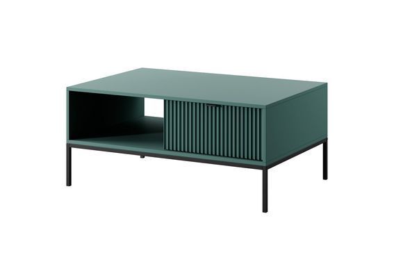 Стол журнальный Perfect Home Новая/Nova с 2 ящиками и черными ножками L104 Лабрадор реальная фотография