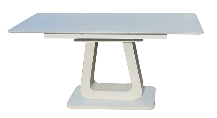 Стол раскладной DAOSUN DT 8104 120(160)x80 Белый Мат / Белый Дуб реальная фотография