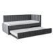 Кровать 90x200 MEBEL ELITE VILLEMO Velvet Серый