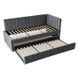 Кровать 90x200 MEBEL ELITE VILLEMO Velvet Серый