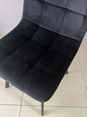 Стул EARI Velvet Intarsio Черный реальная фотография