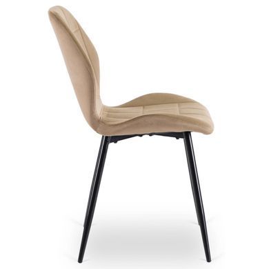 Стул бархатный MEBEL ELITE IRYS Velvet Беж реальная фотография