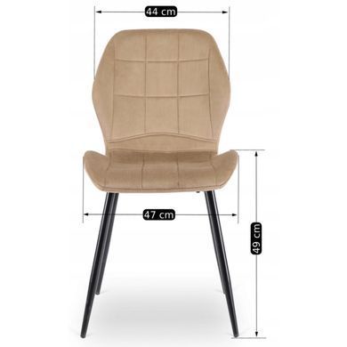 Стул бархатный MEBEL ELITE IRYS Velvet Беж реальная фотография