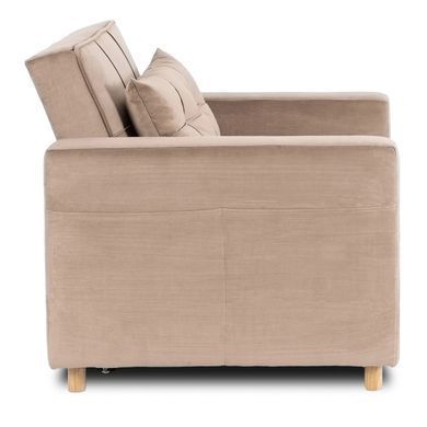 Крісло розкладне MEBEL ELITE SOLOR Velvet Беж