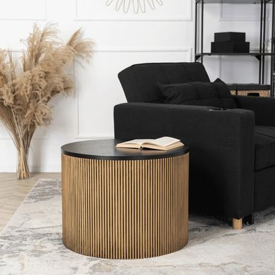 Журнальный столик MIRACLE MEBEL ELITE 60x60 Черный реальная фотография