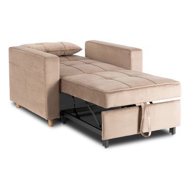 Крісло розкладне MEBEL ELITE SOLOR Velvet Беж