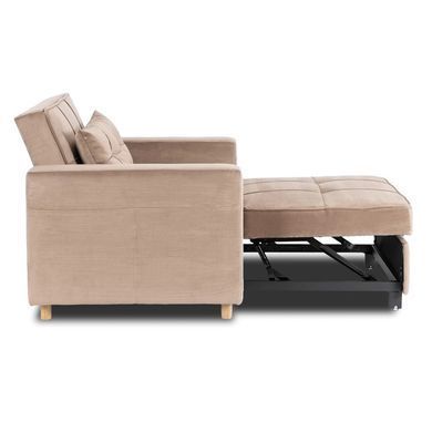 Крісло розкладне MEBEL ELITE SOLOR Velvet Беж