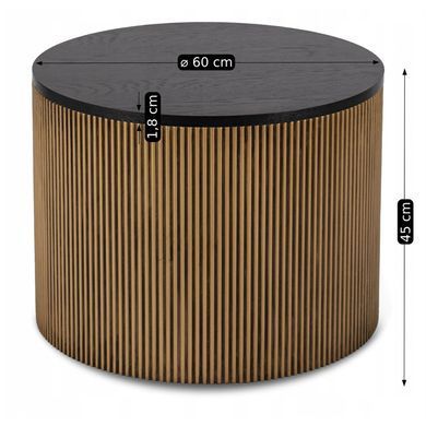 Журнальный столик MIRACLE MEBEL ELITE 60x60 Черный реальная фотография