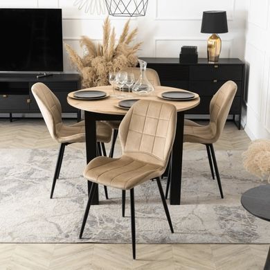 Стул бархатный MEBEL ELITE IRYS Velvet Беж реальная фотография