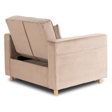 Крісло розкладне MEBEL ELITE SOLOR Velvet Беж