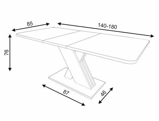 Стол Обеденный EXEL Signal 140(180)X85 Дуб Вотан / Белый Мат реальная фотография