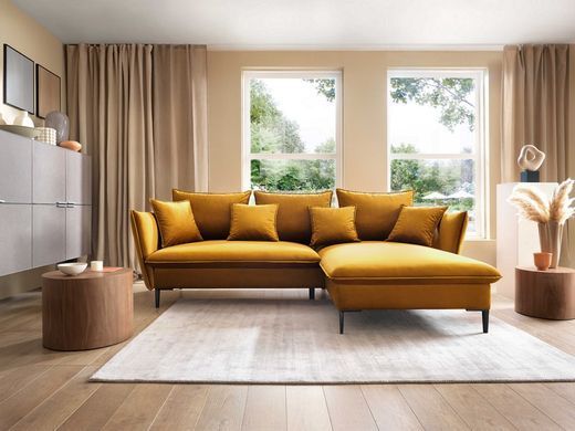 Диван угловой раскладной ГЛОС/GLOSS на ножках Perfect Home Польша реальная фотография