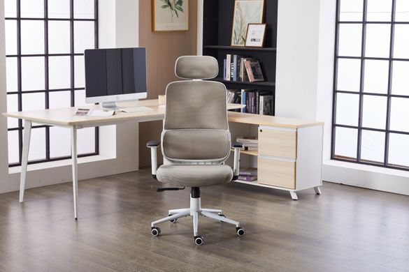 Комп'ютерне крісло Level Light Grey Ergomix Світло Сірий жива фотографія