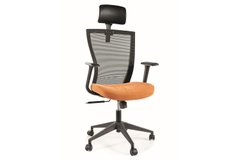 Компьютерное кресло Q-328 H Signal Оранжевый / Черный реальная фотография