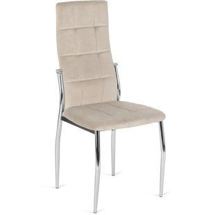 Стілець оксамитовий MEBEL ELITE MOLLY Velvet Бежевий жива фотографія