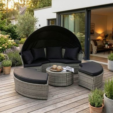Комплект садових меблів MEBEL ELITE CALIFORNIA Світло-сірий жива фотографія