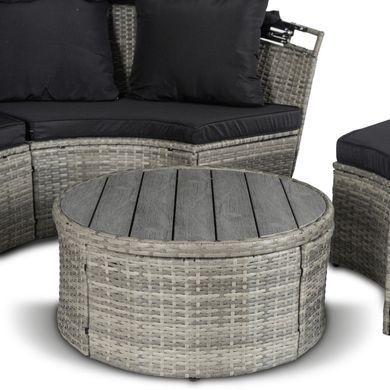 Комплект садових меблів MEBEL ELITE CALIFORNIA Світло-сірий жива фотографія