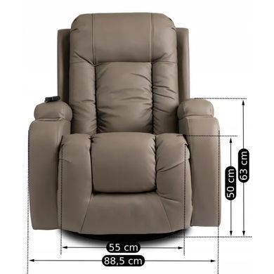 Масажне крісло MEBEL ELITE BOX екошкіра Сірий