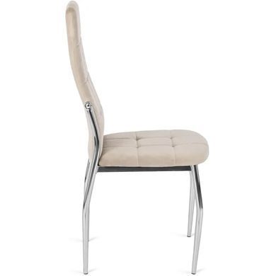 Стілець оксамитовий MEBEL ELITE MOLLY Velvet Бежевий жива фотографія