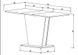 Розкладний стіл COSMO Intarsio 110(145)x68 Графіт / Сірий Камінь