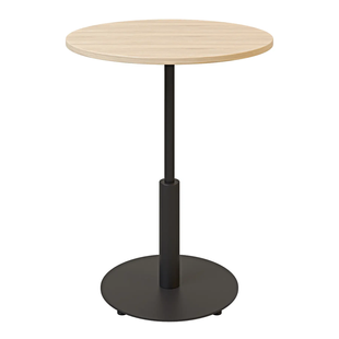 Стол Ibiza R light Lovko 60x60 Черный металл/дуб реальная фотография