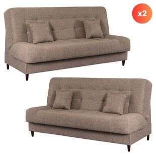 Набір з 2х диванів розкладних MEBEL ELITE NEPAL 187 см Коричневий