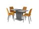 Раскладной стол COSMO Intarsio 110(145)x68 Графит / Серый Камень
