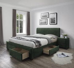 Кровать MODENA 3 Velvet Halmar 160x200 Зеленый