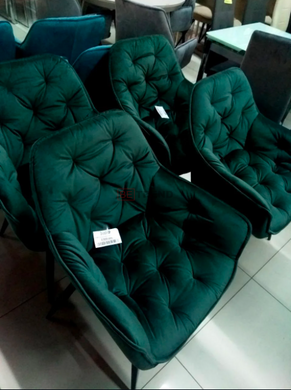 Кресло M-65 Vetro Изумруд Вельвет реальная фотография