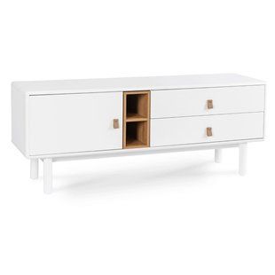 ТВ Тумба MEBEL ELITE ARTI 140 Белый реальная фотография