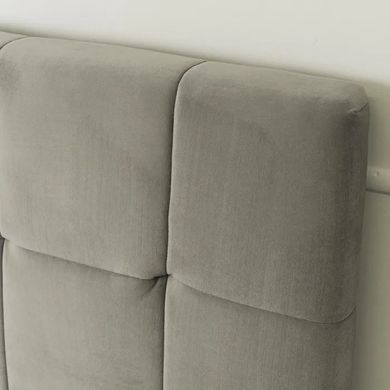 Кровать двуспальная бархатная MEBEL ELITE PANAMA Velvet 160x200 см Серый реальная фотография