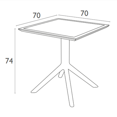 Стіл Siesta Onto Sky Table 70 Black жива фотографія