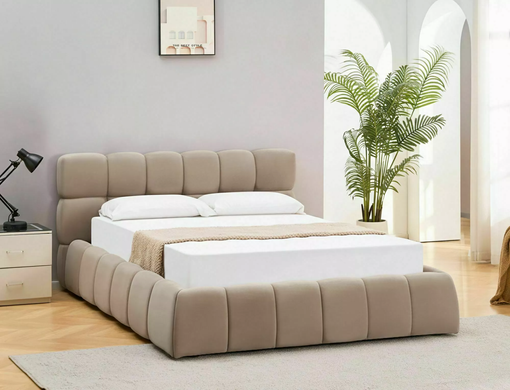 Ліжко PARMA VELVET Signal 160x200 Темний Беж жива фотографія