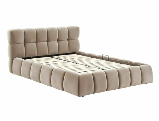 Ліжко PARMA VELVET Signal 160x200 Темний Беж жива фотографія
