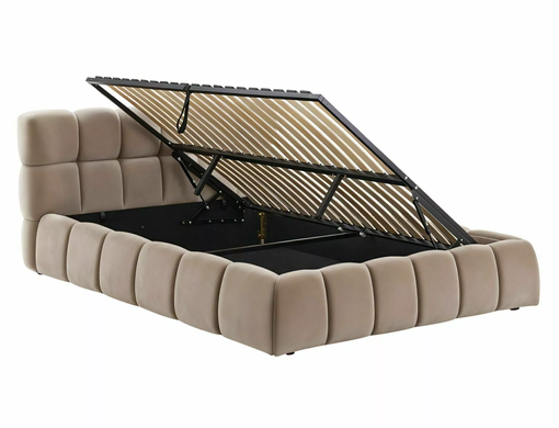 Ліжко PARMA VELVET Signal 160x200 Темний Беж жива фотографія