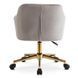 Стілець офісний поворотний оксамитовий MEBEL ELITE KONOR Velvet Сірий/золото