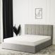 Кровать двуспальная бархатная MEBEL ELITE PANAMA Velvet 160x200 см Серый