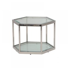 Журнальный столик CK-3 VETRO 60x52 Прозрачный / Серебро