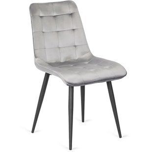 Стул бархатный MEBEL ELITE GOMEZ Velvet, Серый реальная фотография