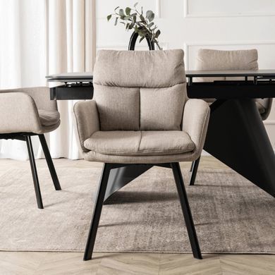 Стул поворотный MEBEL ELITE CORTADO Velvet Беж реальная фотография