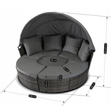 Комплект садовой мебели MEBEL ELITE CALIFORNIA Черный