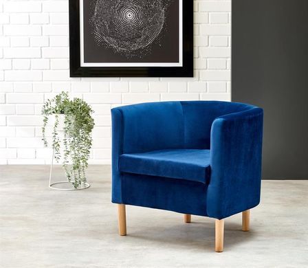 Крісло CLUBBY 2 Velvet Halmar Синій