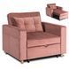 Крісло розкладне MEBEL ELITE SOLOR Velvet Рожевий