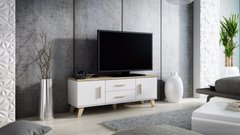 ТВ Тумба LOTTA 2D2S RTV Cama 140 Дуб Сонома / Белый Глянец