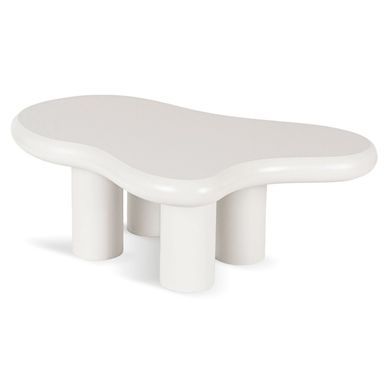Журнальный столик MEBEL ELITE PLAYA 117x76 Белый реальная фотография